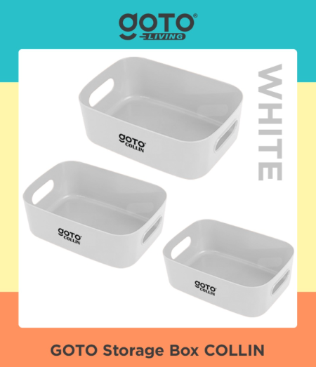 Goto Collin Storage Box Organizer Kotak Tempat Penyimpanan Serbaguna Ukuran 30 x 20 x 12cm