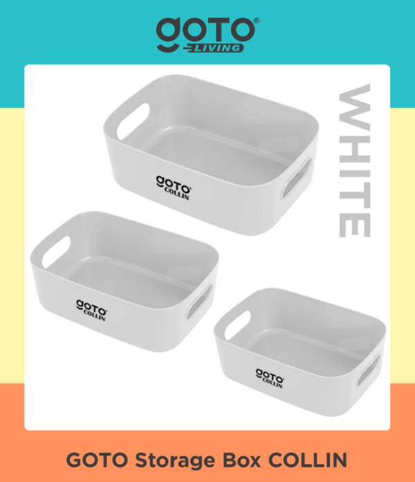 Goto Collin Storage Box Organizer Kotak Tempat Penyimpanan Serbaguna Ukuran 30 x 20 x 12cm