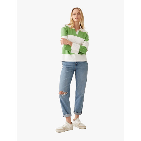 M&S - Atasan Wanita - Pure Cotton Striped Rugby Top