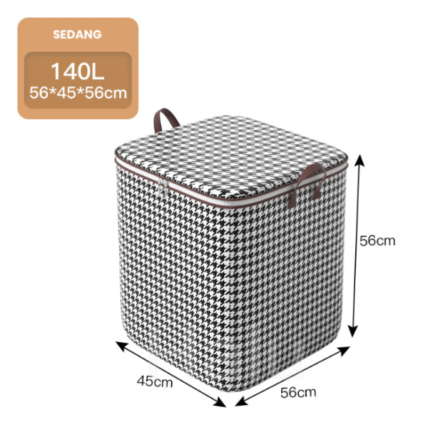 HALU Storage Box Kotak Penyimpanan Serbaguna Organizer Kotak Mainan Perlengkapan Rumah Dengan Tutup Anti Debu 140L