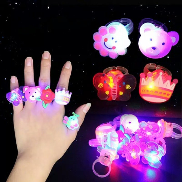 LED mainan cincin anak nyala 1 set