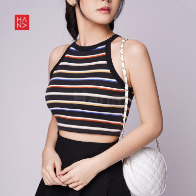Aries Halter Stripe Tank Top Tumblr