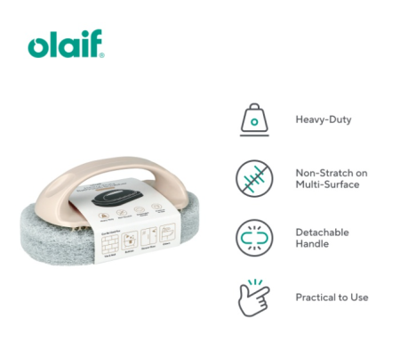 Olaif Heavy-Duty Bathroom Scrubber - Sikat Kamar Mandi / WC, Pembersih Kerak Air / Jamur / Kran / Lantai / Bathtub / Bak Mandi