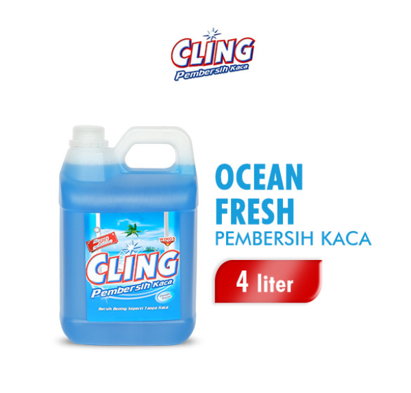 Cling Pembersih Kaca Biru Jerigen 4 liter