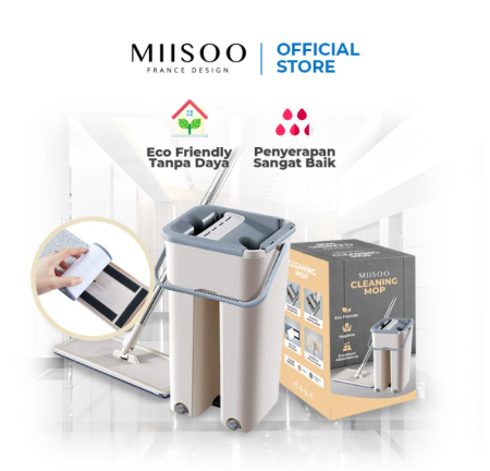 MIISOO Alat Pel Praktis Mop Briny Kain Alat Pembersih Lantai M506