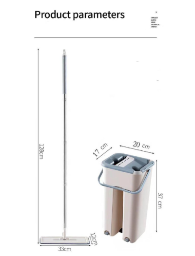 MIISOO Alat Pel Praktis Mop Briny Kain Alat Pembersih Lantai M506