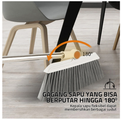 GM Bear Sapu Lantai Pengki Set Lipat 2053 - Broom Set Sapu Ijuk Alat Pembersih Lantai