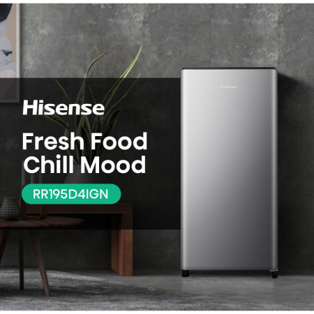 Hisense Kulkas (Refrigerator)1 Pintu Kapasitas 157L RR195D4IGN