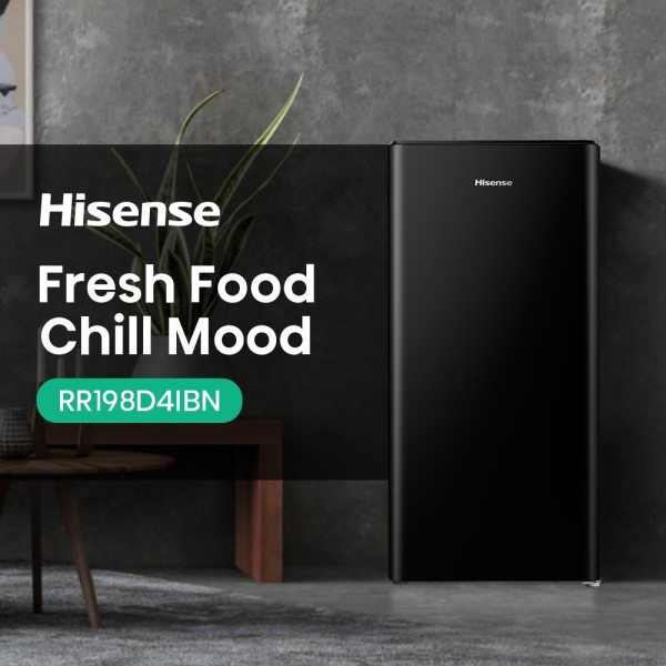 Hisense Kulkas (Refrigerator)1 Pintu Kapasitas 157L RR198D4IBN