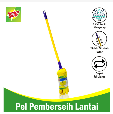 Scotch-Brite Kain Pel Microfiber 1 Set Pel Strip Mop Cloth Pel Lantai 3M-Id-72