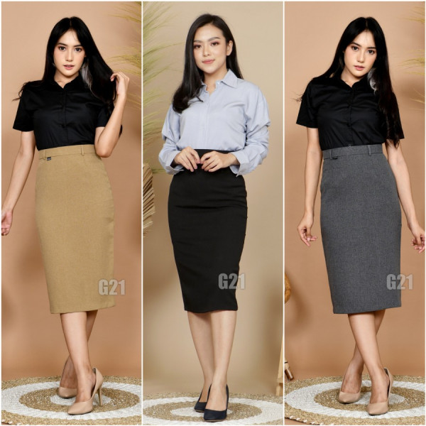 Rok Span Pendek Hitam Bahan 7/8