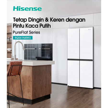 Hisense Kulkas 4 Pintu (Refrigerator) Lemari Es Kapasitas 507L RQ561N4IWU