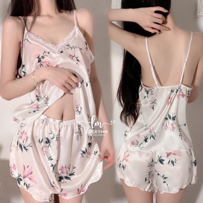 Sleepwear Lingerie pajamas silk baju tidur piyama wanita 165