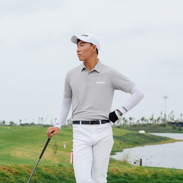 Baju Golf Pria Air Swing Light Grey