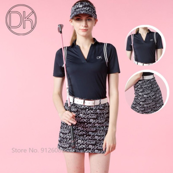 Set Pakaian Golf Slim Fit Wanita