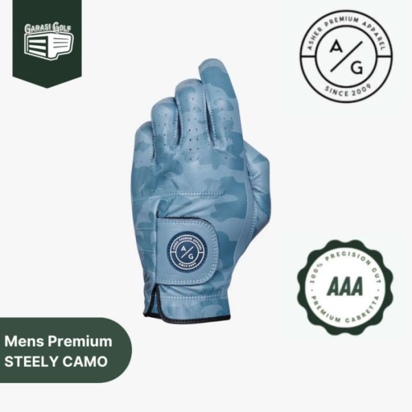 ASHER Mens Gloves Premium STEELY CAMO