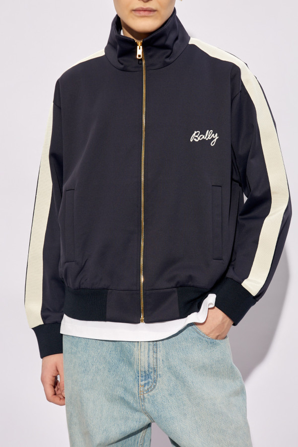 BALLY NAVY BLUE SWEATSHIRT WITH LOGO