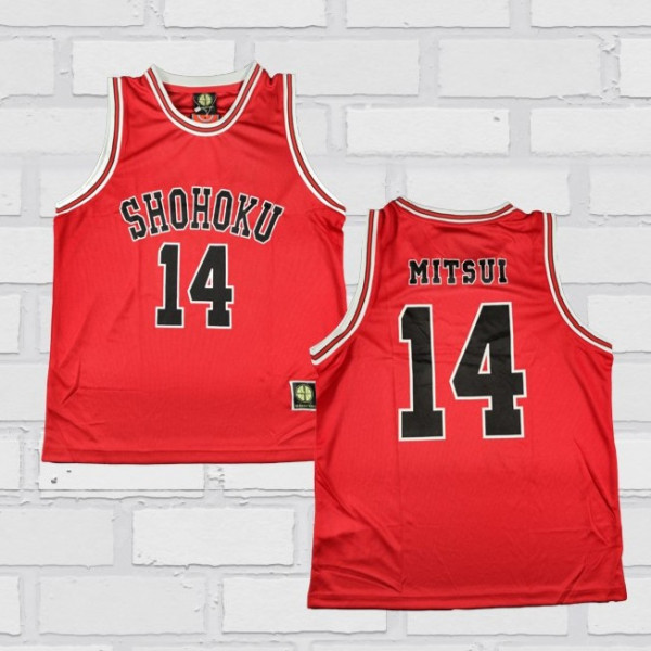 Baju Jersey Basket Slamdunk Series Hisashi Mitsui Shohoku Merah