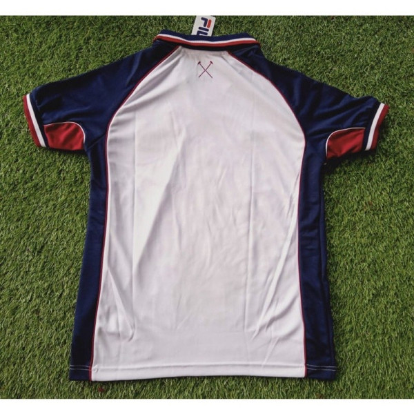 Jersey Sepak Bola West Ham United Away Retro 1999 Dr martens