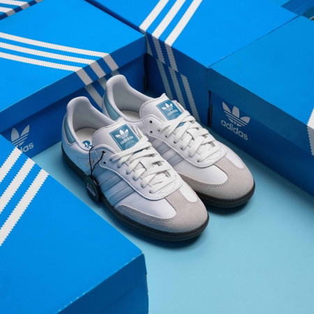 Adidas Samba OG White Halo Blue (100% Authentic)