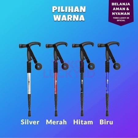 Tongkat Mendaki Senter Trekking Pole Hiking Kompas Peralatan Gunung