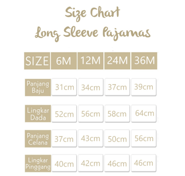 Royale Bebe - Piyama Bayi/Anak (Long Sleeve Pajamas)