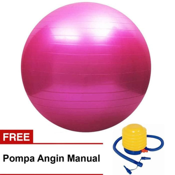 BOLA SENAM GYM BALL 65 CM FREE POMPA PERALATAN YOGA
