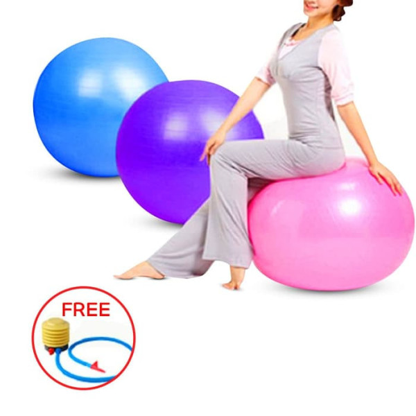 BOLA SENAM GYM BALL 65 CM FREE POMPA PERALATAN YOGA