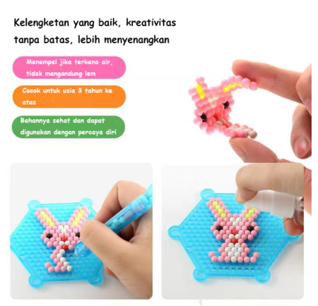 LOZTOYS Magic Aqua Beads Kit 16 Warna Aquabeads Magical Beads DIY Water Beads Hadiah Mainan Anak