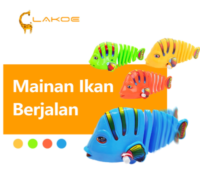 LAKOEINDONESIA Mainan Anak Ikan Bergerak Goyang Mainan Edukasi Bayi