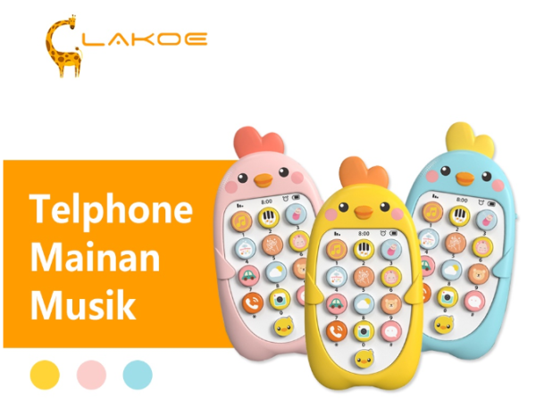 LAKOEINDONESIA Mainan Handphone Anak Bayi Mainan Musik Bayi
