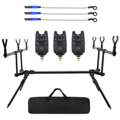 EBH Adjustable Retractable Carp Fishing Rod Stand Holder Fishing Pole