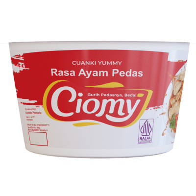 CIOMY - Cuanki Chiken Spicy Cup Reguler Isi Soun