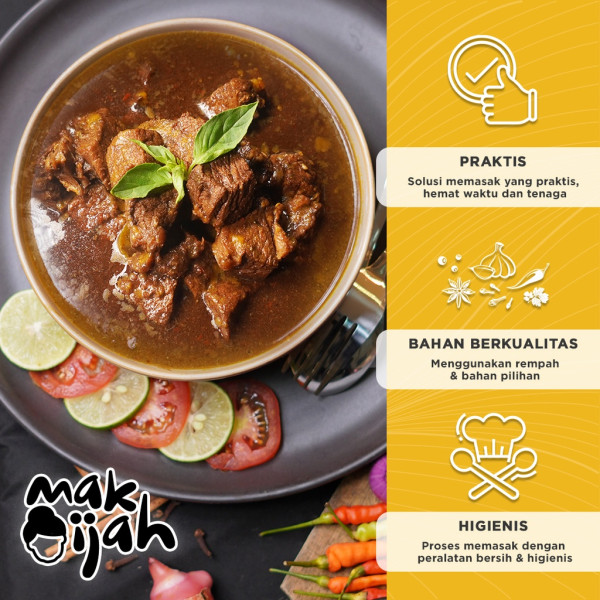 RAWON DAGING SAPI PREMIUM FRESH MAKIJAH FROZEN FOOD SIAP SAJI HEMAT ENAK NIKMAT HALAL