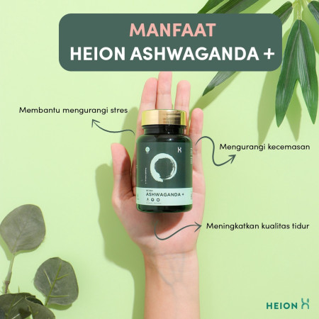 HEION Ashwagandha 30 Kapsul - KSM-66 Ashwaganda Extract @500mg BPOM by HEION OFFICIAL