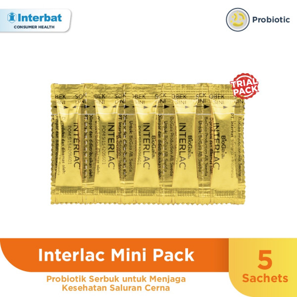 Interlac Probiotik Mini Pack 5 Sachets - Menjaga Saluran Pencernaan