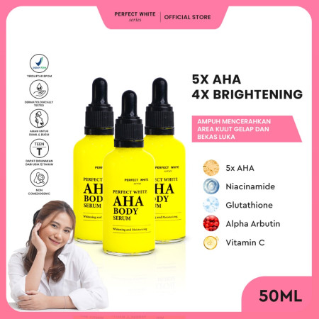 PERFECT WHITE 3PCS AHA Body Serum Whitening & Moisturizing 50ML  4.8