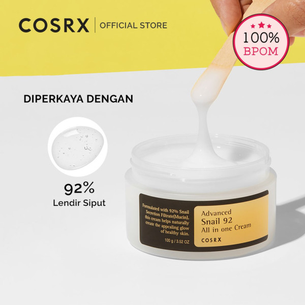 COSRX Advanced Snail 92 All in One Cream Skin Care - 100 ML (Krim multifungsi untuk anti penuaan)