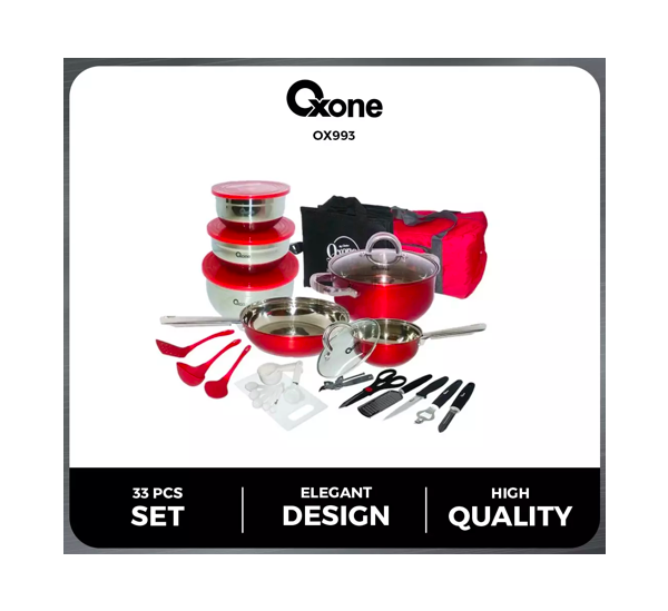 Oxone OX993 Set Panci Peralatan Dapur 33 Pcs Kitchen Tools