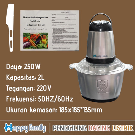 HappyFamily Chopper Blender Penggiling Daging Serbaguna Multifungsi/Mesin Penggiling Daging/Sayur Chopper Meat Grinder