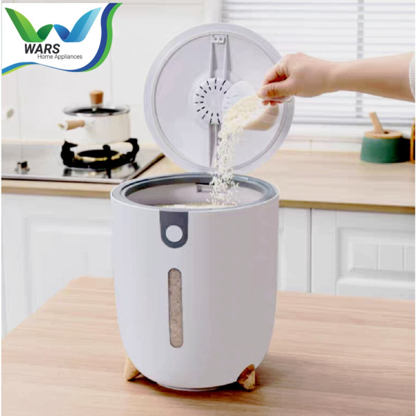 WARS 10 Ltr Dispenser Beras Modern Kedap Udara Anti Kutu Wadah Tempat Kacang Tepung