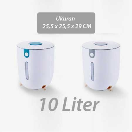 WARS 10 Ltr Dispenser Beras Modern Kedap Udara Anti Kutu Wadah Tempat Kacang Tepung