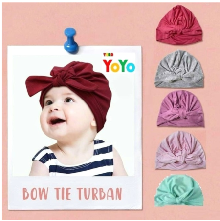 TokoYoyo Turban Bayi / Pita Bayi Pompom / Bando Bandana Bayi Korea
