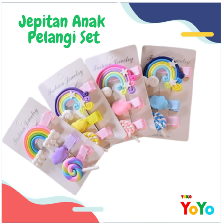 TokoYoyo Jepit Rambut Anak Korea Hair Clip Bayi Perempuan Bentuk Pelangi