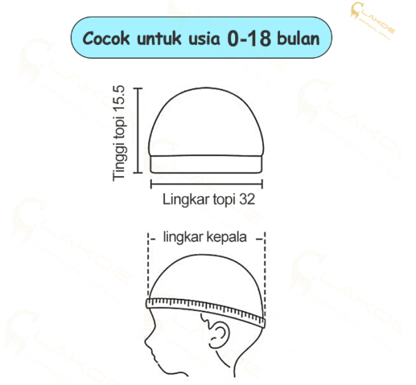 LAKOEINDONESIA Kupluk Bayi Lucu Topi kupluk Bayi Untuk 0-18bulan