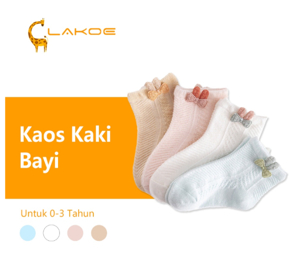 LAKOEINDONESIA Kaos Kaki Bayi Anti Slip Kaus Kaki Bayi 0-1 Tahun