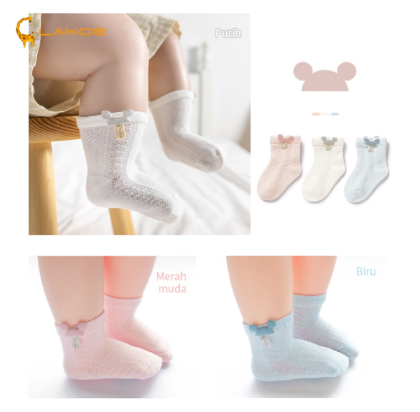 LAKOEINDONESIA Kaos Kaki Bayi Anti Slip Kaus Kaki Bayi 0-1 Tahun