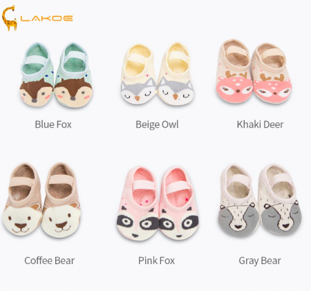 LAKOEINDONESIA Kaus Kaki Bayi Anti Slip Sepatu Kaos Kaki Bayi Ankle Dengan Strap