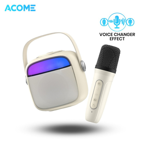 ACOME A9 Speaker Karaoke Bluetooth 5.3 / Speaker Wireless Mini RGB 3.5 Watt With Voice