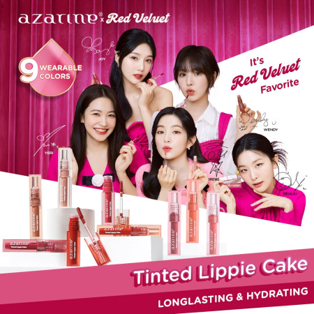 [Azarine x Red Velvet] Tinted Lippie Cake Lip Tint ala Korea Longlasting Hydrating Extra Moisturizing 2.9ml